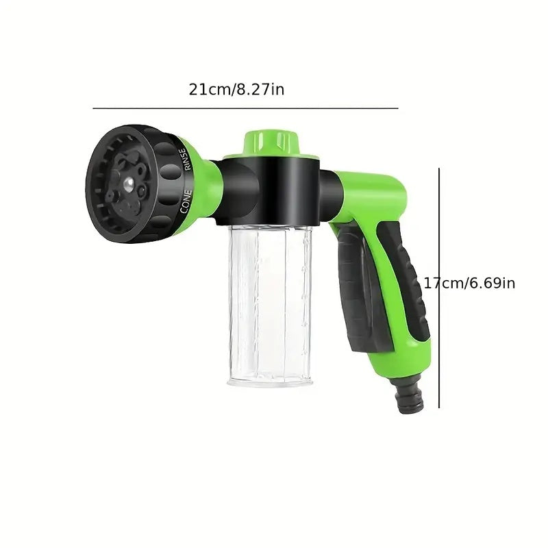 Outdoor dog wash hose attachment