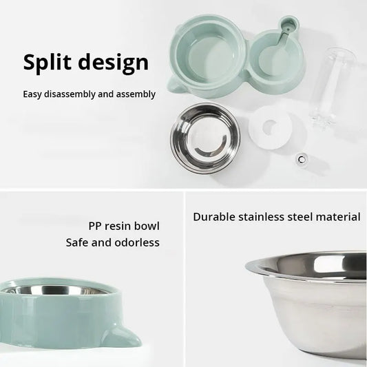 Dog Cat Bowl Automatic Food Water feeder