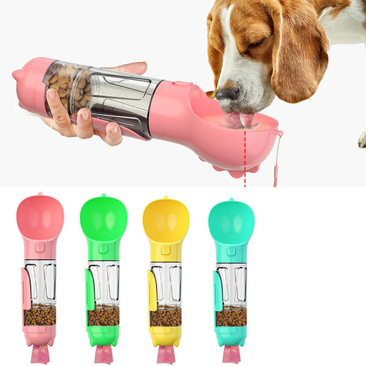 300 500ml Portable Dog Water Bottle Food Feeder