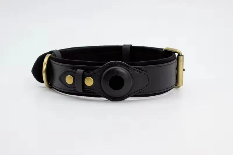 Pet Dog AirTag Leather Collar Holder