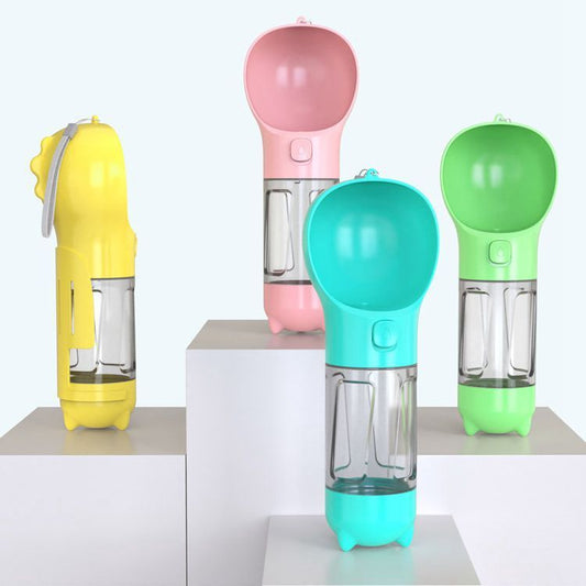 300 500ml Portable Dog Water Bottle Food Feeder